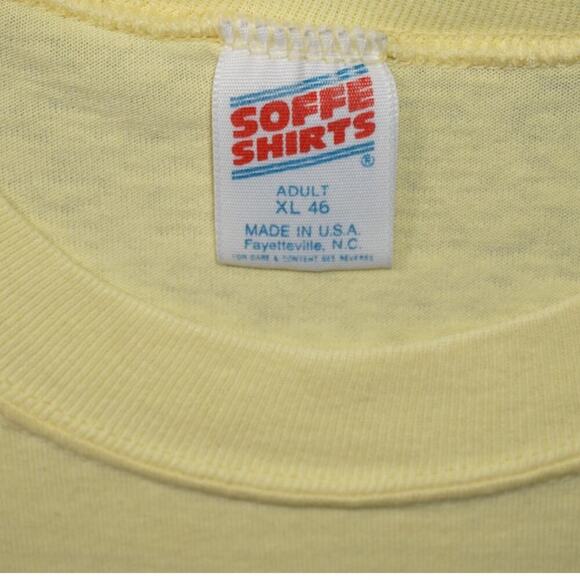 Vintage Cal State San Bernardino T-Shirt XL Yellow Soffe Made in USA - Picture 3 of 4